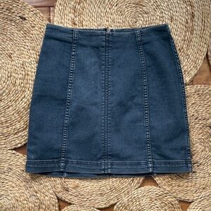 Free People Dark Blue Pencil Skirt